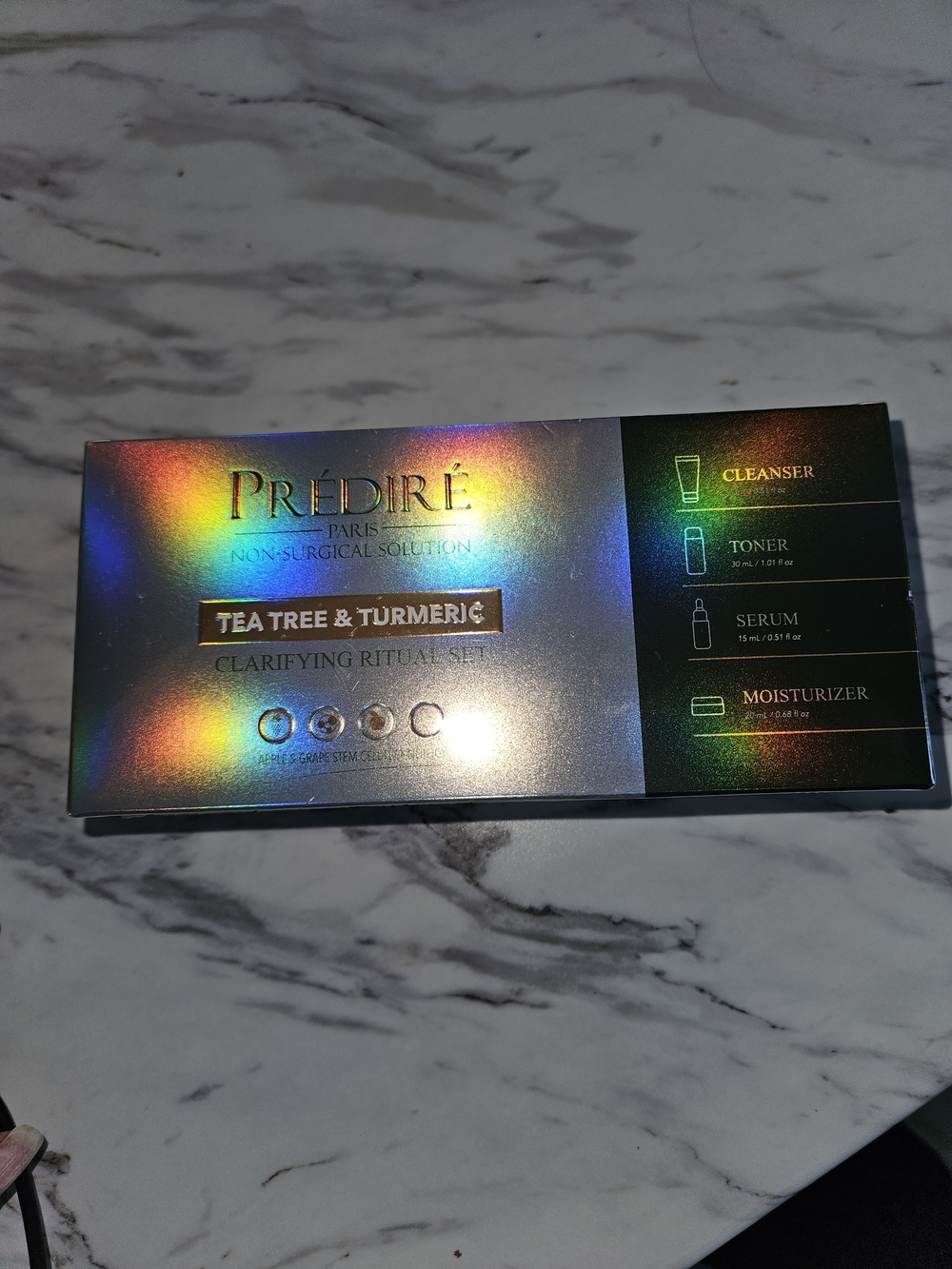 Prédiré Tea Tree & Turmeric Clarifying Serum Set - Iridescent Silver